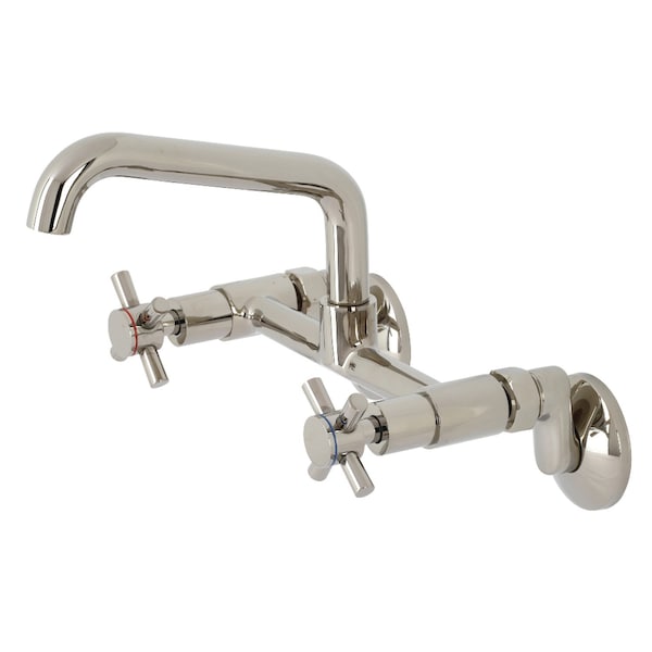 KS423PN Concord Two-Handle Wall-Mount Kitchen Faucet, Polished Nickel